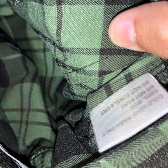 Princess Polly Green & Black Plaid High-Waisted Women's Pants Size 0 - Picture 11 of 14